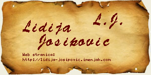 Lidija Josipović vizit kartica
